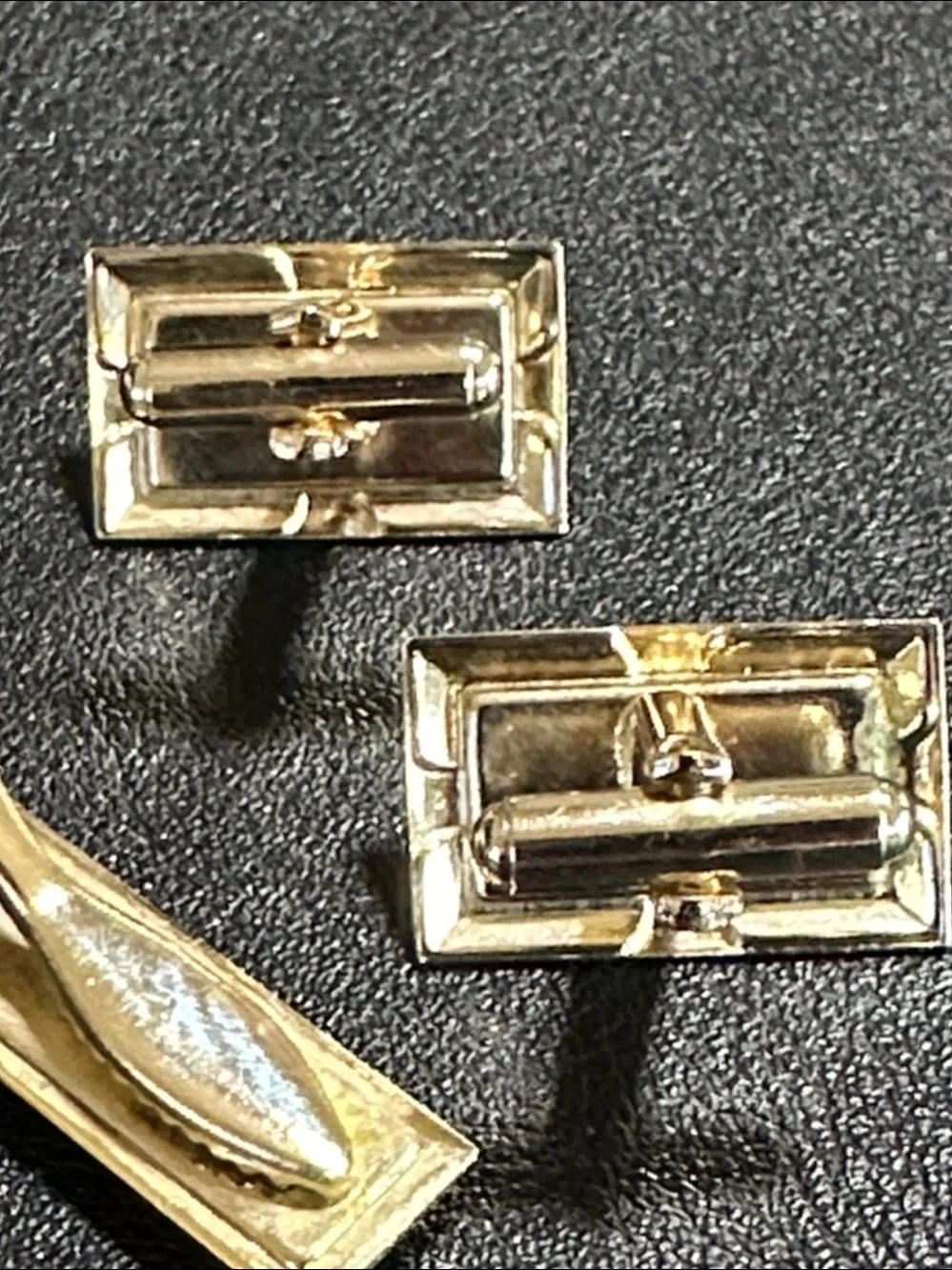 Three Piece Cuff Links & Tie Clip